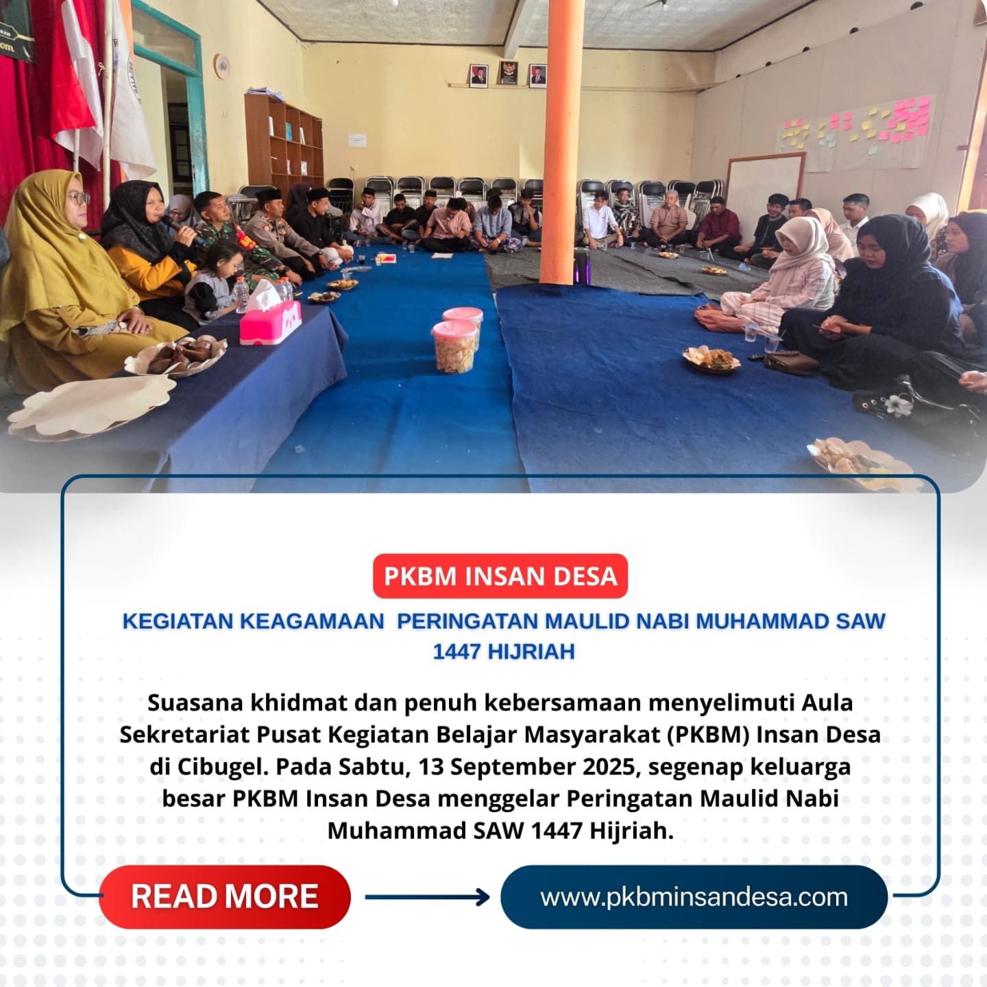 Keluarga Besar PKBM Insan Desa Peringati Maulid Nabi 1447 H