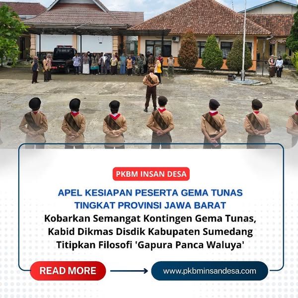 Kabid Dikmas Disdik Sumedang Beri Arahan pada Apel Kesiapan Gema Tunas yang di Gelar di PKBM Insan Desa
