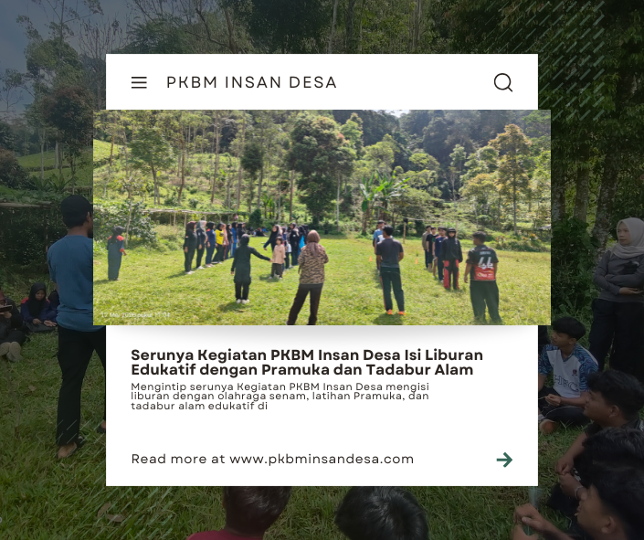 Warga belajar Paket B dan Paket C mengikuti kegiatan PKBM Insan Desa di Lapangan Cibubut, Cibugel.